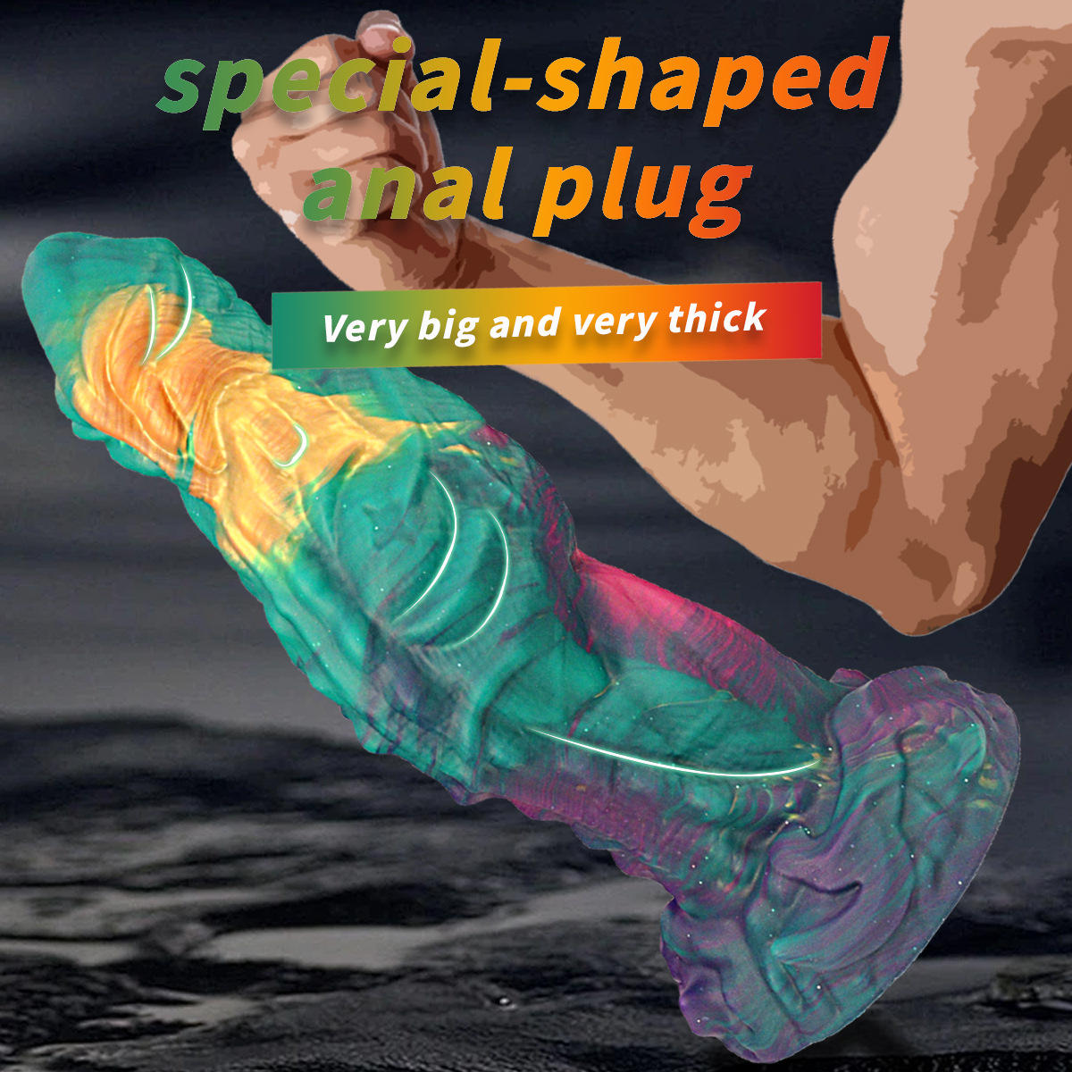 Mythic Titan Textured Dildo – Fantasy Sculpted Design with Suction Cup