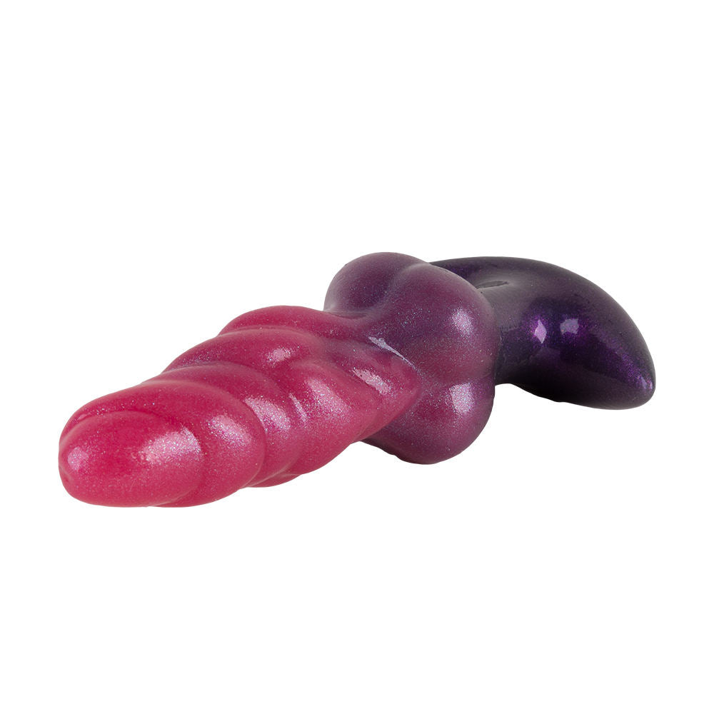 Inflatable Silicone Anal Plug with Hand Pump – Pink Aurora Rainbow Expandable Butt Plug, Adjustable Body-Safe Silicone Anal Training Toy with T-Bar Base