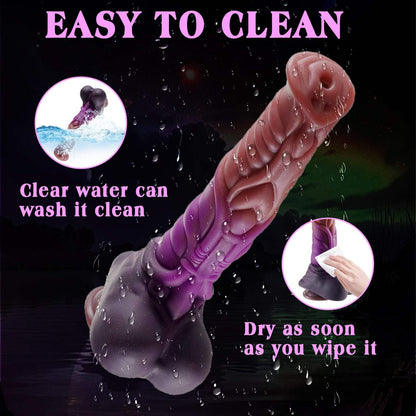 Fantasy Horse Knot Dildo with Strong Suction Cup Soft Silicone Monster alien Dildo Adult Sex Toy for Anal G Spot Prostate Play