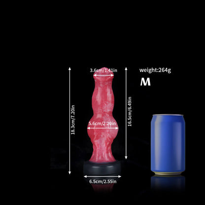 Skinny Dog  Rose Pink Dildo Animal Dildo Knot Dildo