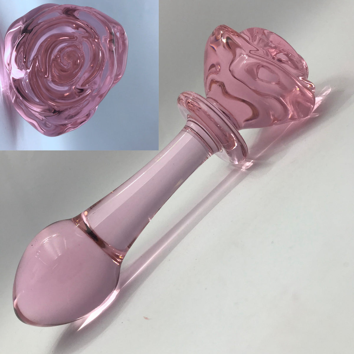 Rose Blossom Glass Wand
