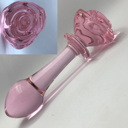 Rose Blossom Glass Wand