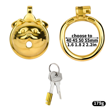 FRRK-245 Lucky Cat Gold Chastity Cage