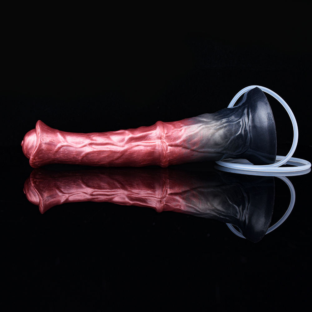 Lords Red Black Gradient Squirting Knot Dildo
