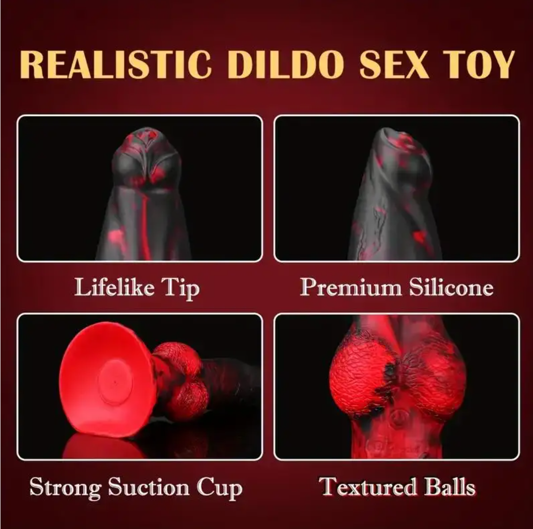 Crimson Beast 2-in-1 Thrusting & Vibrating Dildo