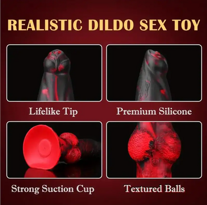 Crimson Beast 2-in-1 Thrusting & Vibrating Dildo