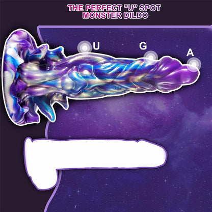 Rainbow Iridescent Twisted Fantasy Dildo