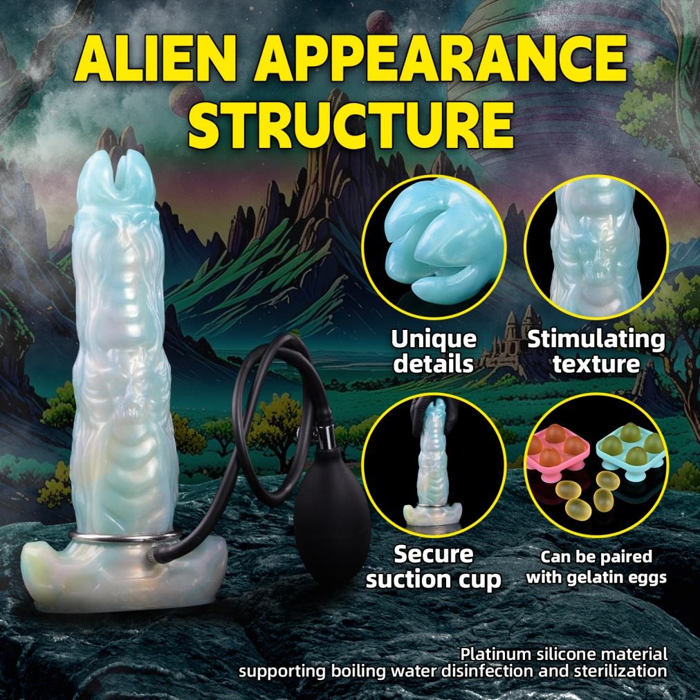YOCY Fantasy Ovipositor Dildo Hollow Dildo ( 5 EGGS )