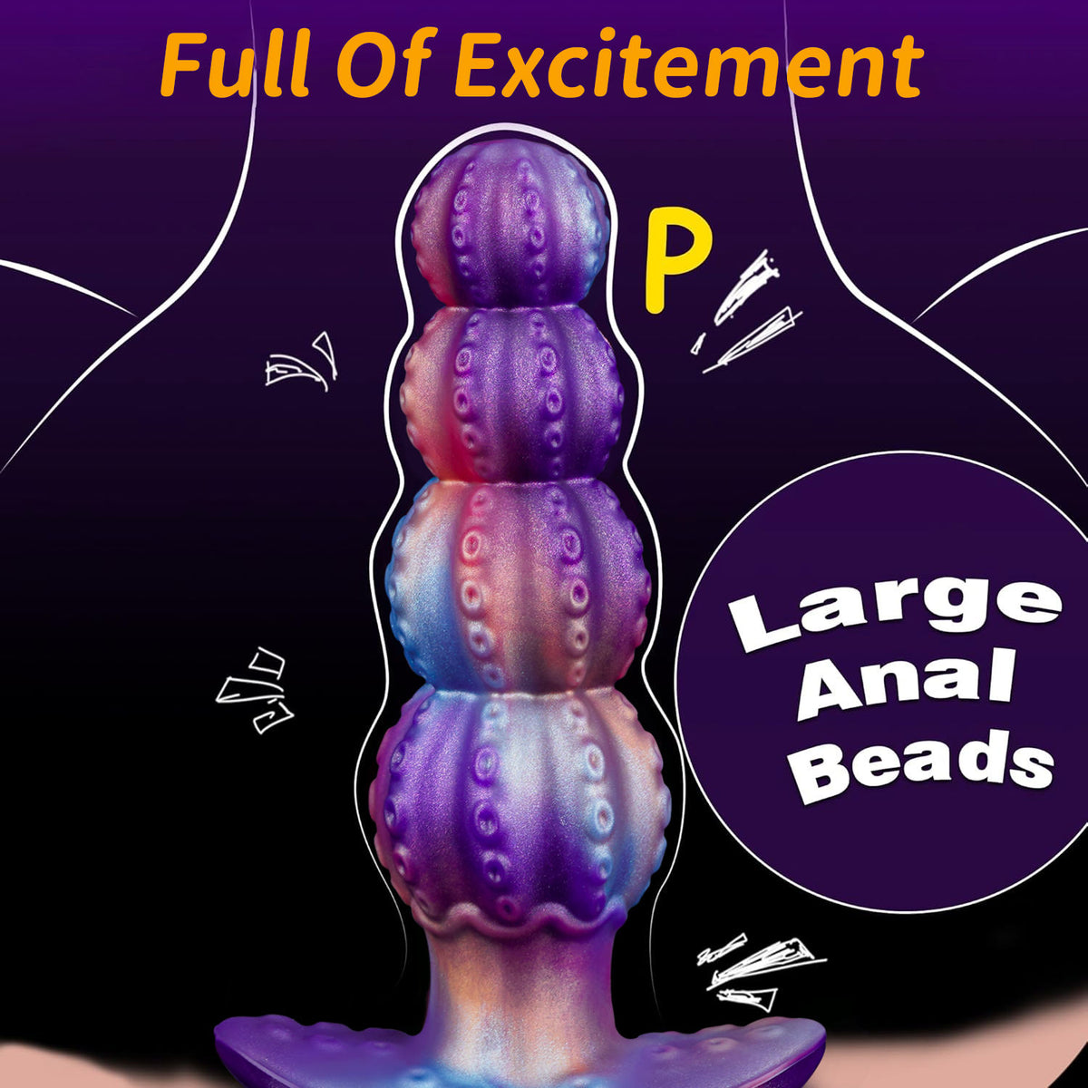 Large Alien Tentacle – Soft Silicone T-Base