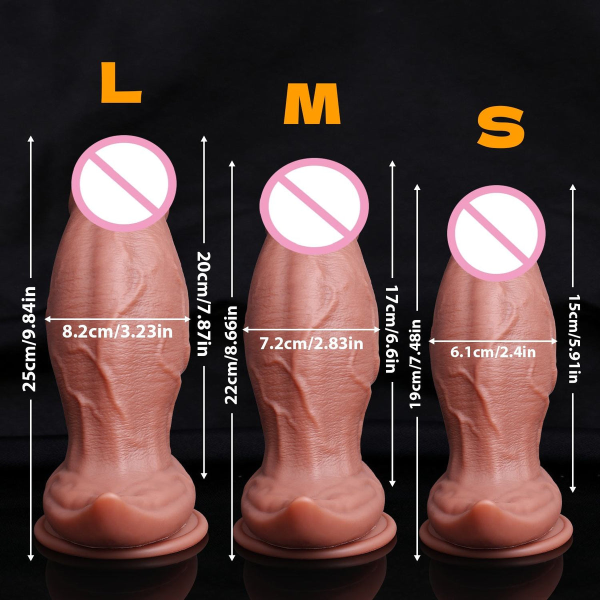 FZ44- Realistic Dildos - 3Sizes