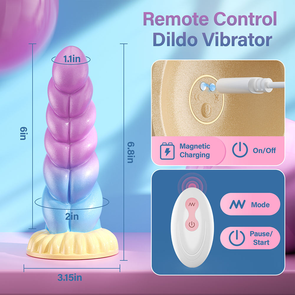 Twisted Bloom™ – Remote-Control Spiral Vibrating Dildo