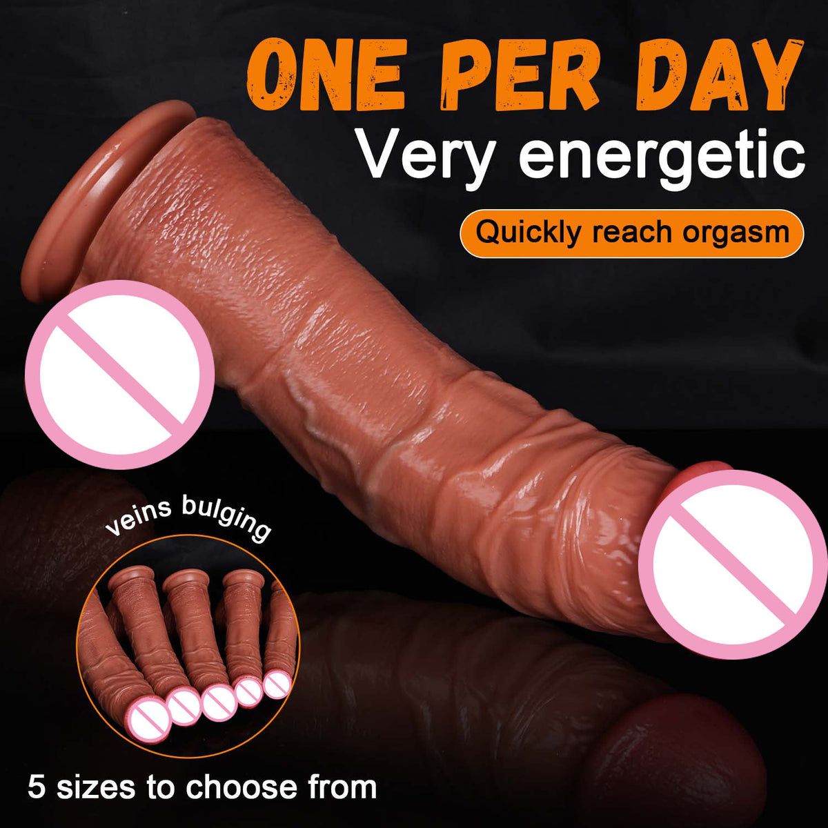 Realistic Thick Silicone Dildo with Suction Cup | Body Safe Soft Dildo | S–XXXL Sizes