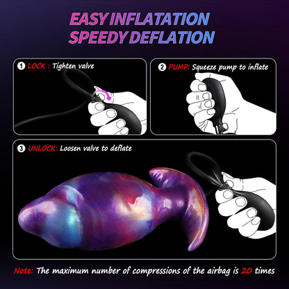 Large Fantasy Magnetic Inflatable Butt Plug Huge