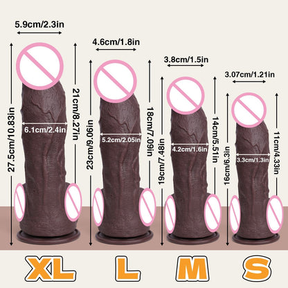 Realistic Silicone Dildo with Suction Cup | Giant Body Safe Dong | Extra Large Soft Silicone Dildo 300g–1806g