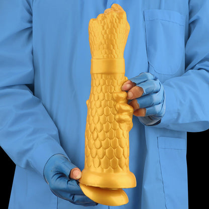 Golden Dragon Scale Silicone Fantasy Toy