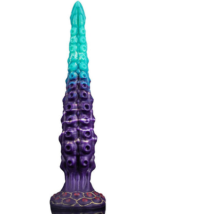 Flexible silicone tentacle-style dildo/anal plug (alien-inspired) with a suction cup base.