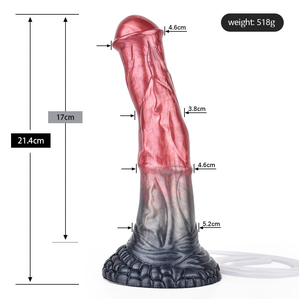 Lords Red Black Gradient Squirting Knot Dildo